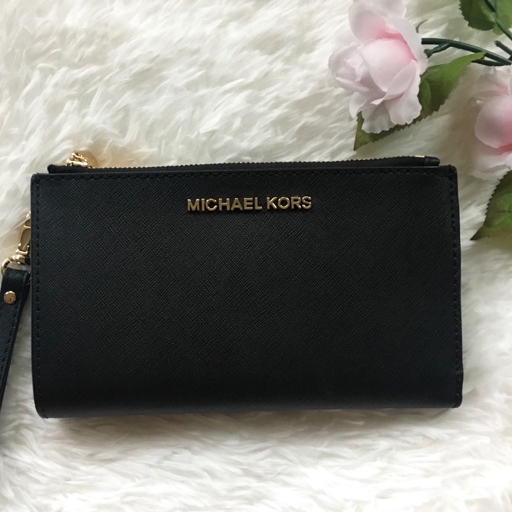 NWT Michael Kors Double Zip Lg Wristlet Wallet